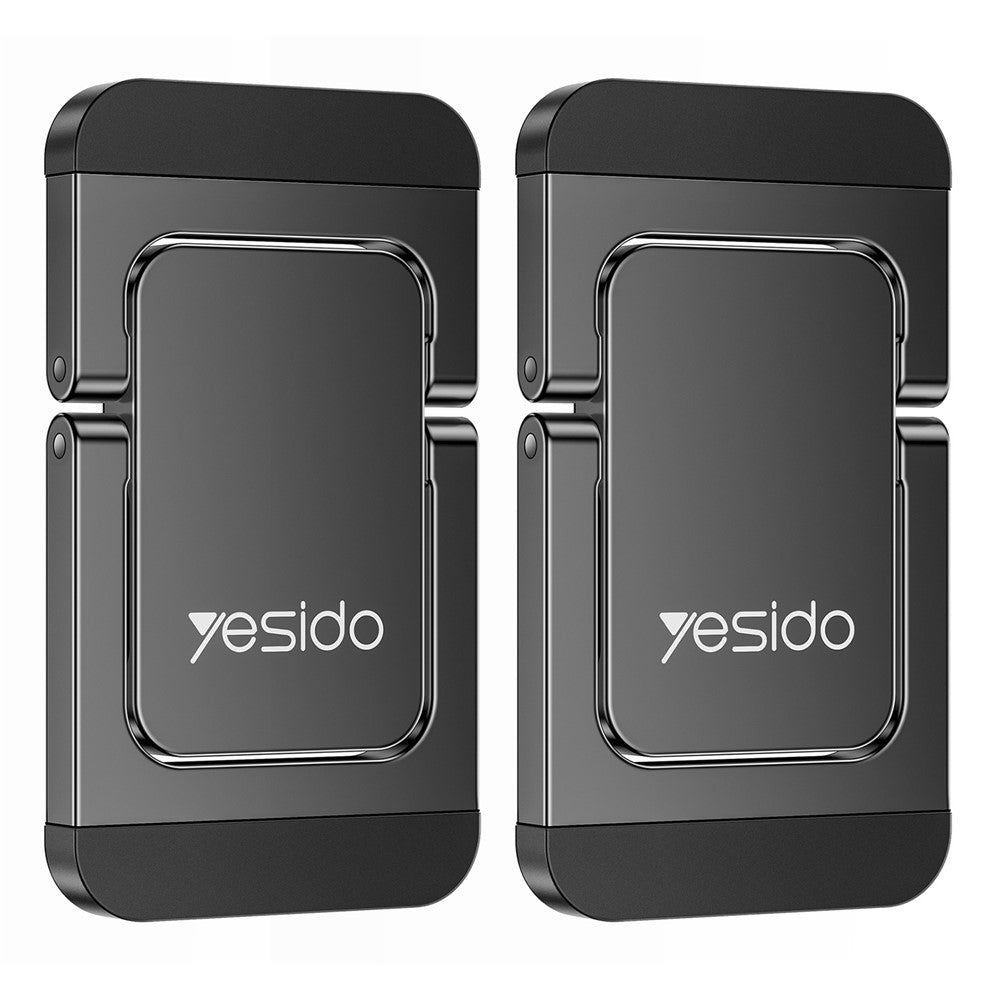 YESIDO LP11 2Pcs Laptop Riser Stand Zinc Alloy Adjustable Height Cooling Stand for Notebook Triangular Support