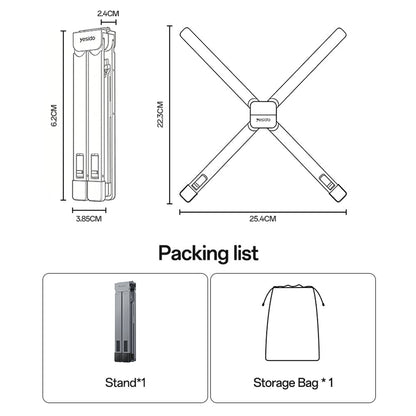 YESIDO LP10 Laptop Stand Foldable Adjustable Height Cooling Pad Notebook Laptop Holder