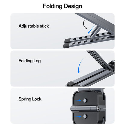 YESIDO LP10 Laptop Stand Foldable Adjustable Height Cooling Pad Notebook Laptop Holder