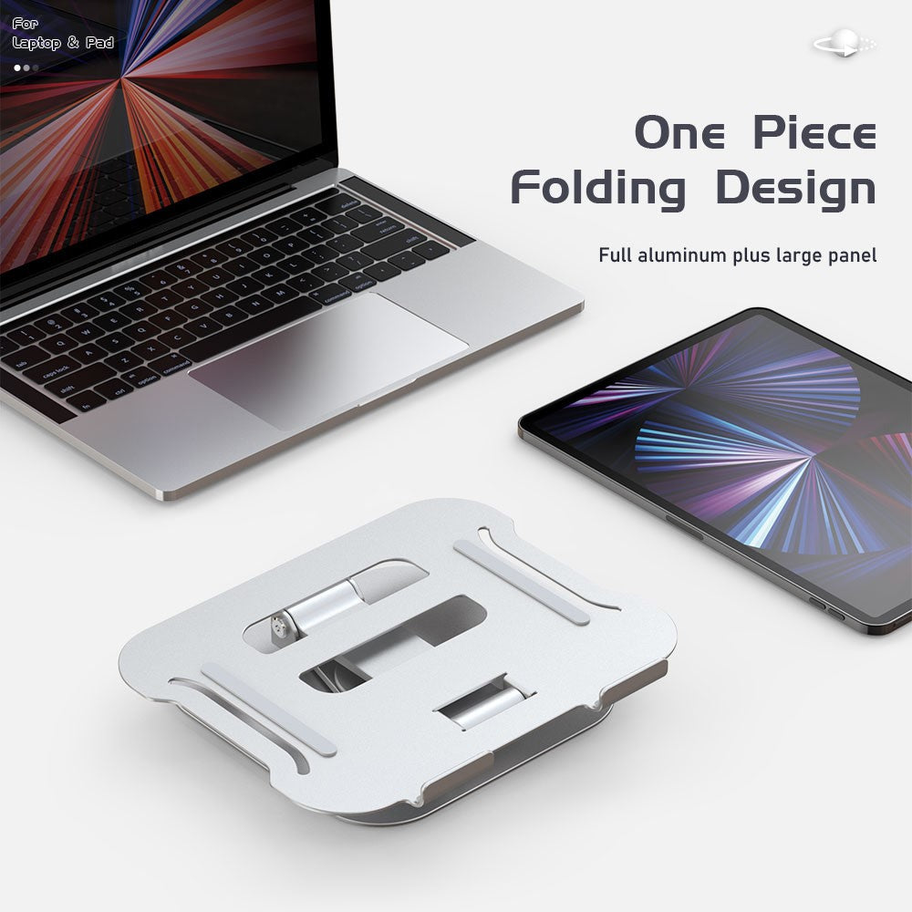 R-JUST BJ01-02 360 Degree Rotation Notebook Lifting Bracket Aluminum Alloy Laptop Riser Stand
