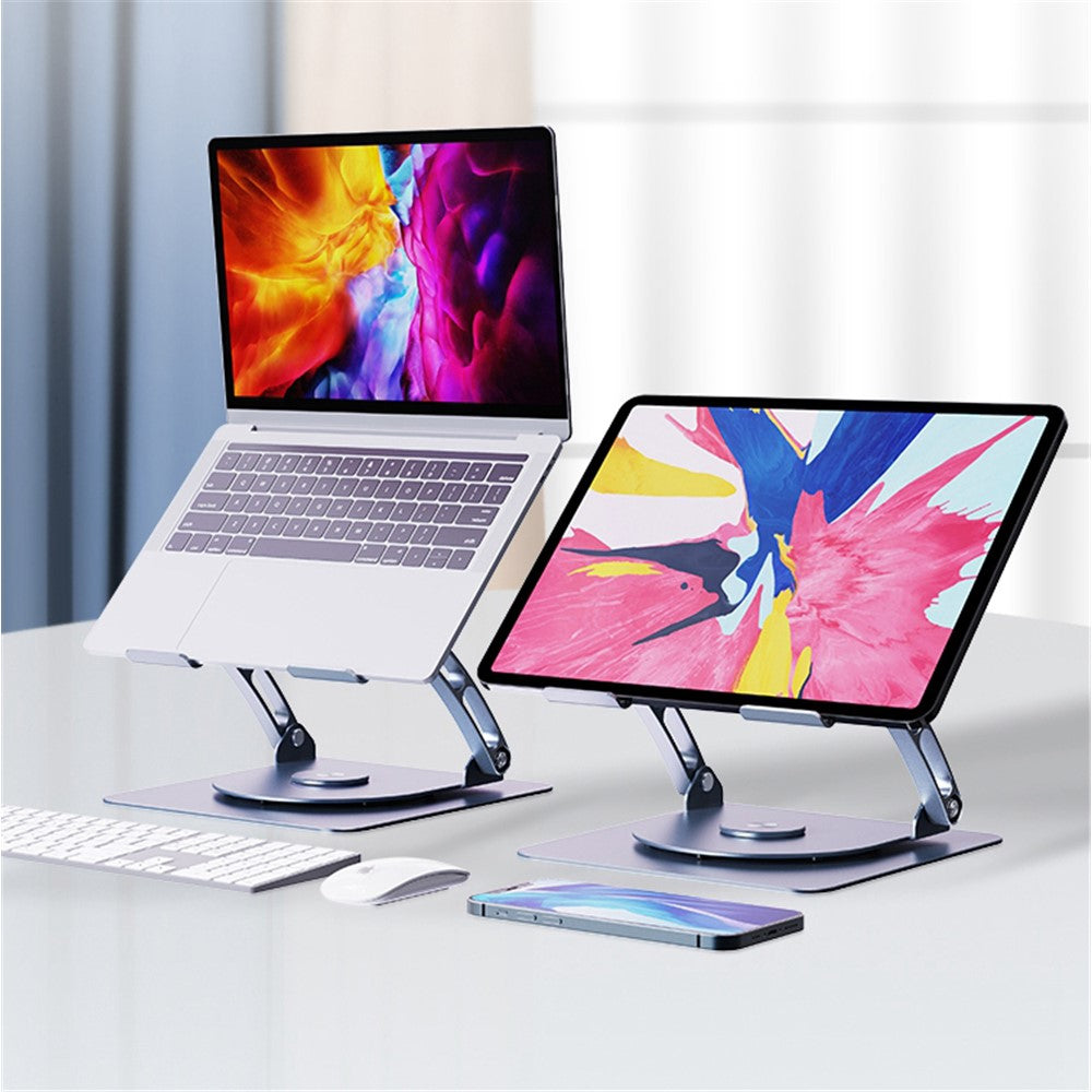R-JUST HZ08-1 360 Degree Rotating Height Adjustable Laptop Bracket Folding Notebook Stand