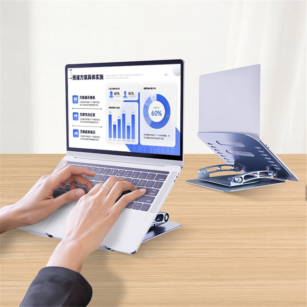 R-JUST HZ08-1 360 Degree Rotating Height Adjustable Laptop Bracket Folding Notebook Stand