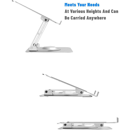 D147 360 Degree Rotating Laptop Lifting Bracket Aluminum Alloy Notebook Cooler Desktop Stand