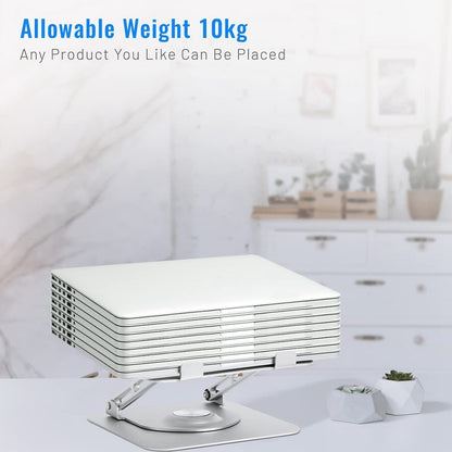 D147 360 Degree Rotating Laptop Lifting Bracket Aluminum Alloy Notebook Cooler Desktop Stand