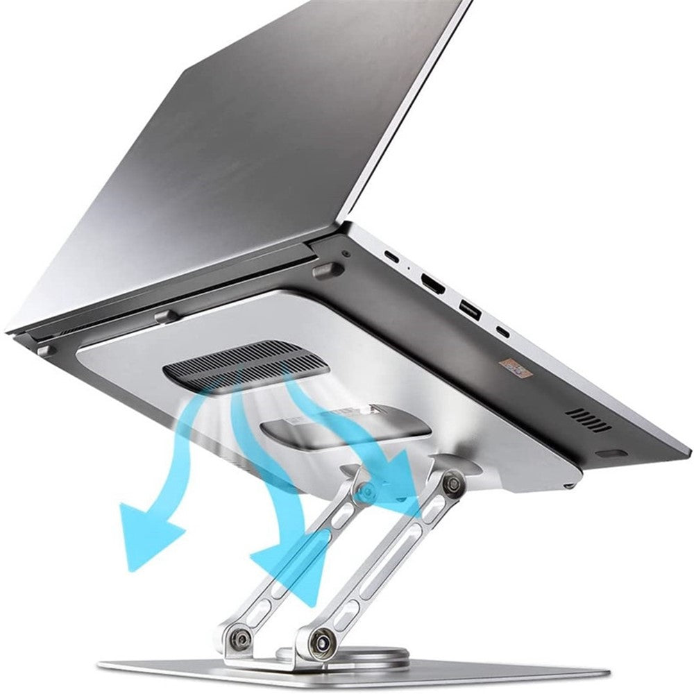 D086 Desktop Laptop Lifting Bracket 360 Degree Rotating Aluminum Alloy Folding Notebook Stand