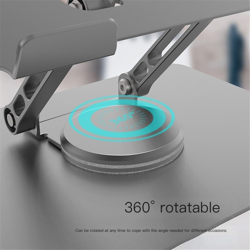 D086 Desktop Laptop Lifting Bracket 360 Degree Rotating Aluminum Alloy Folding Notebook Stand