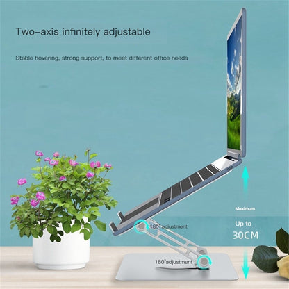 D086 Desktop Laptop Lifting Bracket 360 Degree Rotating Aluminum Alloy Folding Notebook Stand