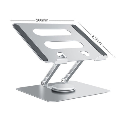 D086 Desktop Laptop Lifting Bracket 360 Degree Rotating Aluminum Alloy Folding Notebook Stand