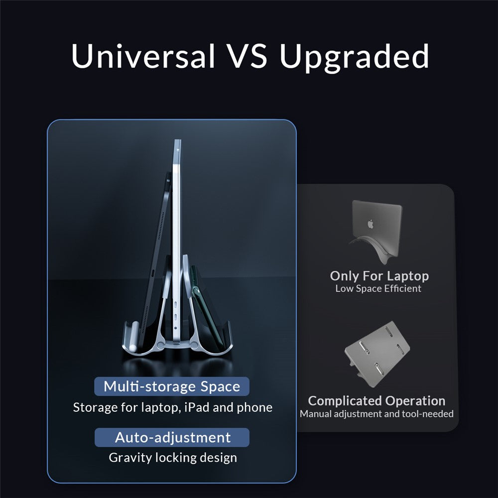 ORICO ORICO-NPB2 Notebook Vertical Aluminum Alloy Bracket Desktop Laptop Holder Stand