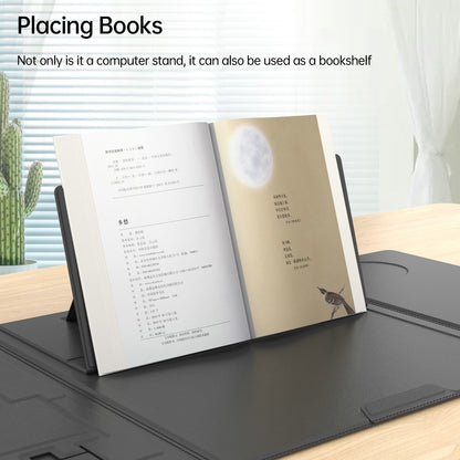 Multifunction Desk Mat PU Leather Laptop Riser Phone Book Holder Stand Waterproof Table Placemat Mouse Pad