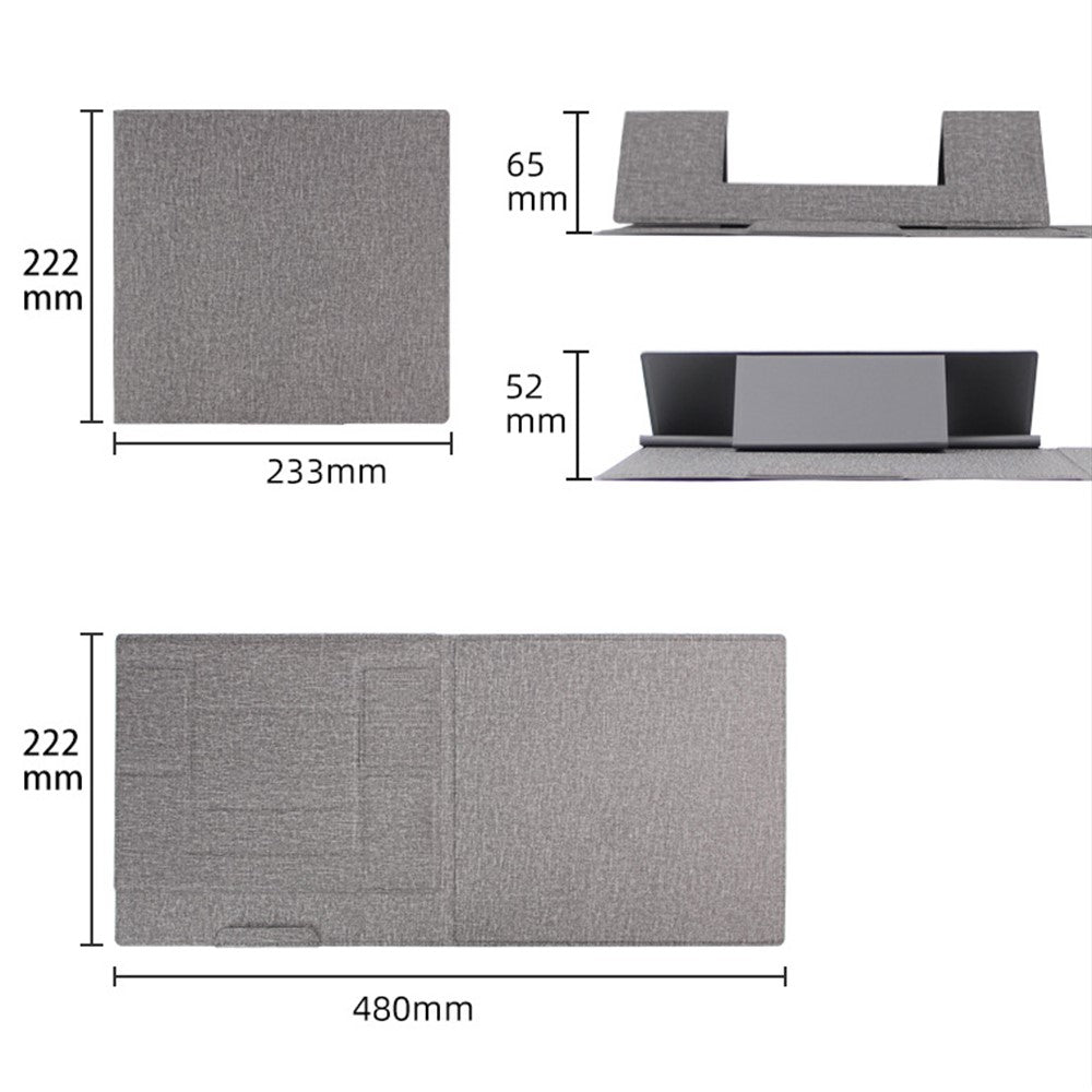 1020 Multifunctional Integrated PU Leather Mouse Pad Laptop Stand Mount Holder Mousepad Desk Mat