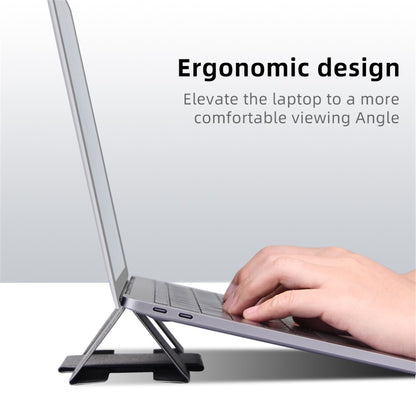 1124 Foldable PU Leather+Magnet Laptop Stand Mount Holder Notebook Computer Riser Bracket