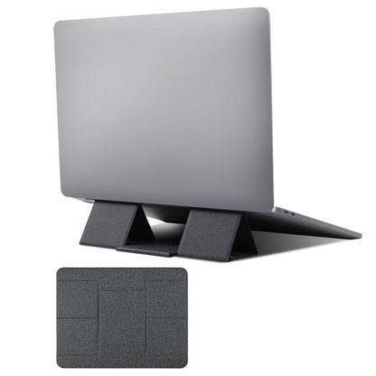 1124 Foldable PU Leather+Magnet Laptop Stand Mount Holder Notebook Computer Riser Bracket