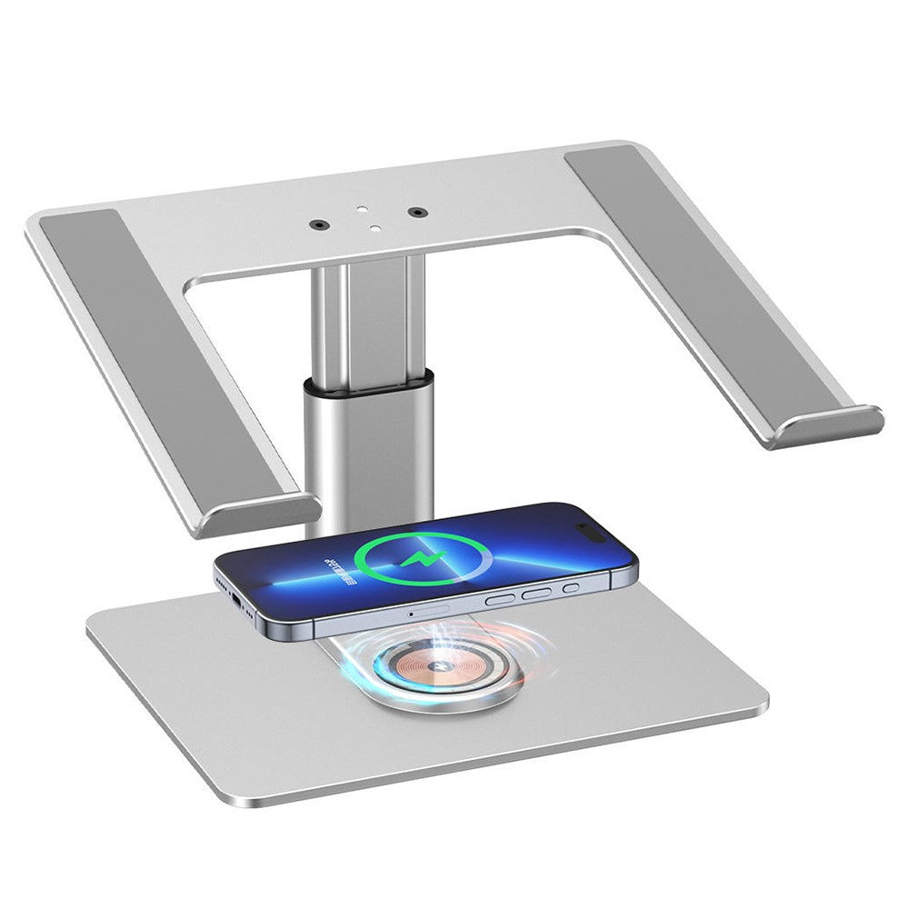 E7BW 15W Wireless Charger Aluminum Alloy Desktop Stand Laptop Riser
