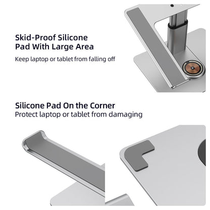 E7BW 15W Wireless Charger Aluminum Alloy Desktop Stand Laptop Riser