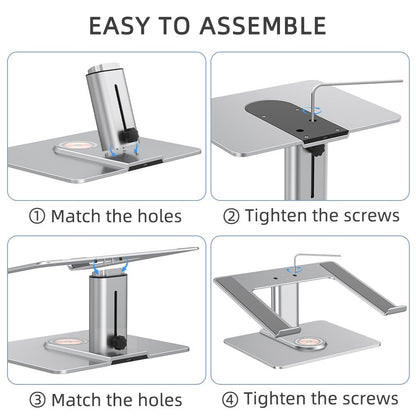 E7BW 15W Wireless Charger Aluminum Alloy Desktop Stand Laptop Riser