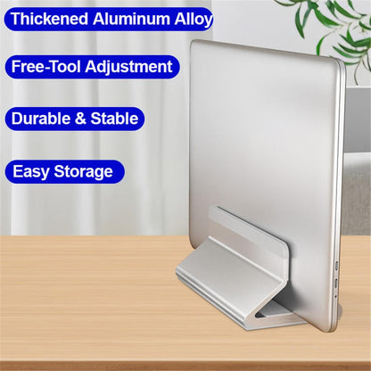 C4 Adjustable Width Single Slot Storage Base for Notebooks and Tablets Aluminum Alloy Desk Stand