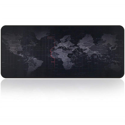 World Map Pattern RGB Luminous Mouse Pad Large Gaming Keyboard Mouse Mat Non-slip Desk Mat 800 x 300mm