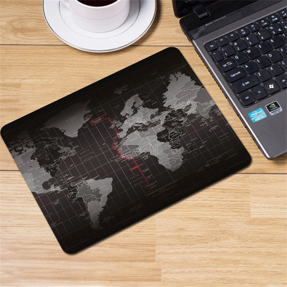 World Map Pattern RGB Luminous Mouse Pad Large Gaming Keyboard Mouse Mat Non-slip Desk Mat 800 x 300mm