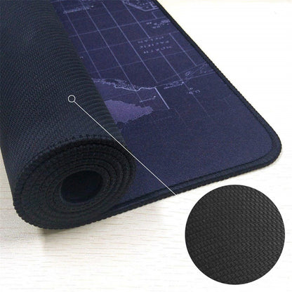 World Map Pattern RGB Luminous Mouse Pad Large Gaming Keyboard Mouse Mat Non-slip Desk Mat 800 x 300mm