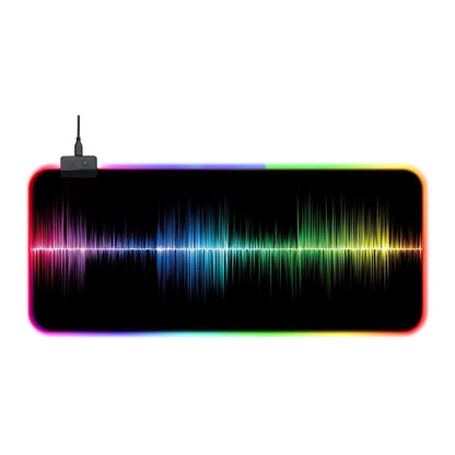 GMS-X5 Stitched Edges Non-Slip Rubber Base RGB Gaming Mouse Pad, Size: 300 x 800 x 4mm