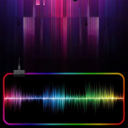 GMS-X5 Stitched Edges Non-Slip Rubber Base RGB Gaming Mouse Pad, Size: 300 x 800 x 4mm