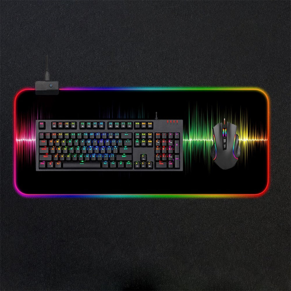 GMS-X5 Stitched Edges Non-Slip Rubber Base RGB Gaming Mouse Pad, Size: 300 x 800 x 4mm