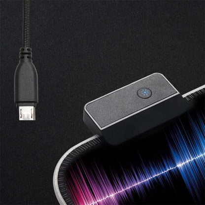 GMS-X5 Stitched Edges Non-Slip Rubber Base RGB Gaming Mouse Pad, Size: 300 x 800 x 4mm
