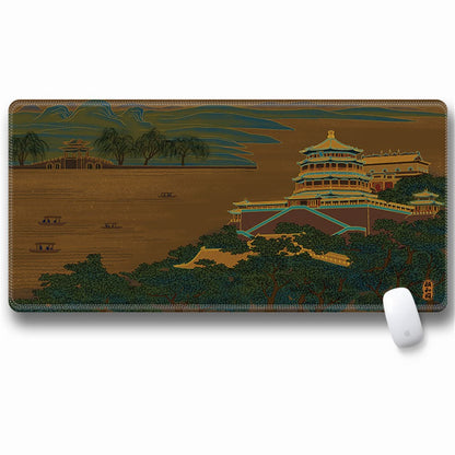 Computer Laptop Mouse Pad Chinoiserie Gaming Play Mat Office Desk Mat (Size: 300x600x2mm)