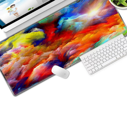 Colorful Gaming Mouse Pad Non-slip Keyboard Mat Large Desk Mat for PC Computer Laptop, Size: 300x800x3mm