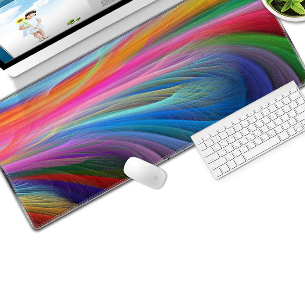 Colorful Gaming Mouse Pad Non-slip Keyboard Mat Large Desk Mat for PC Computer Laptop, Size: 300x800x3mm