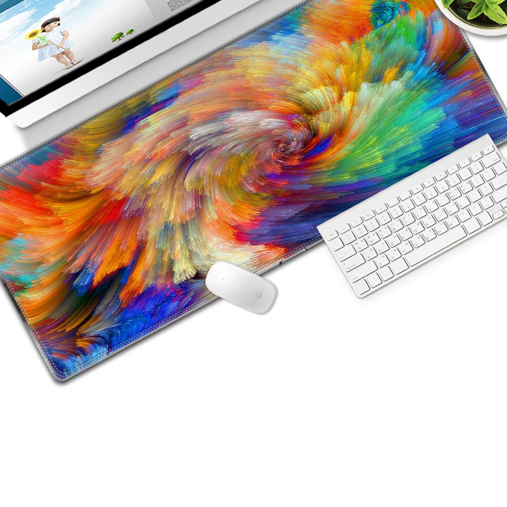 Colorful Gaming Mouse Pad Non-slip Keyboard Mat Large Desk Mat for PC Computer Laptop, Size: 300x800x3mm