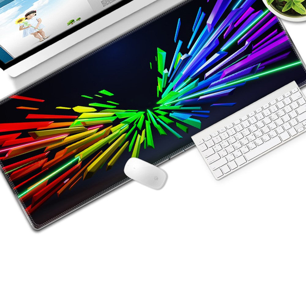 Colorful Gaming Mouse Pad Non-slip Keyboard Mat Large Desk Mat for PC Computer Laptop, Size: 300x800x3mm