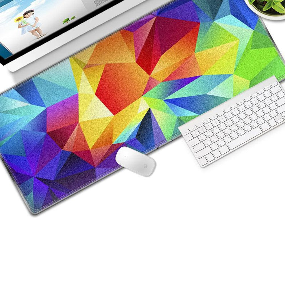 Colorful Gaming Mouse Pad Non-slip Keyboard Mat Large Desk Mat for PC Computer Laptop, Size: 300x800x3mm