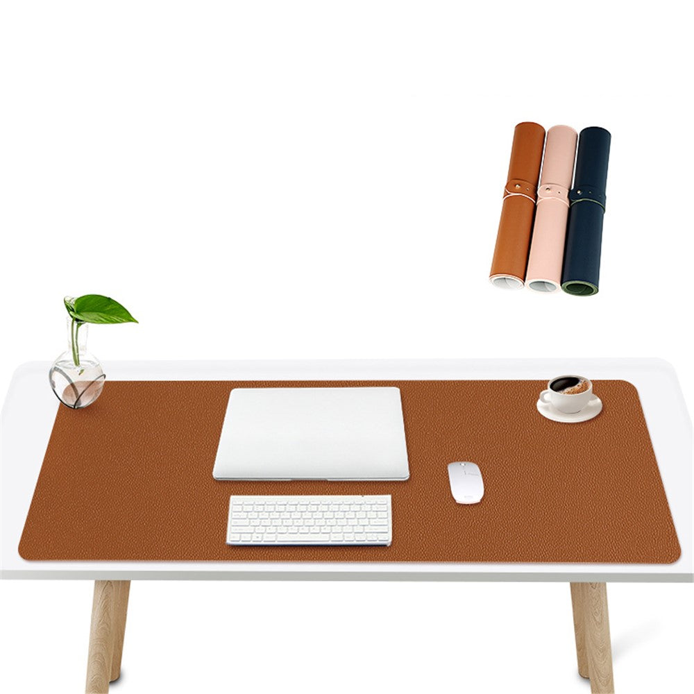 ZD02 100x44cm Double-sided Keyboard Mouse Pad Waterproof PU Leather Large Computer Desk Mat