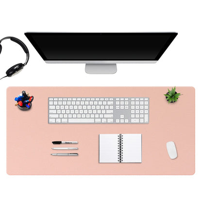 ZD02 100x44cm Double-sided Keyboard Mouse Pad Waterproof PU Leather Large Computer Desk Mat