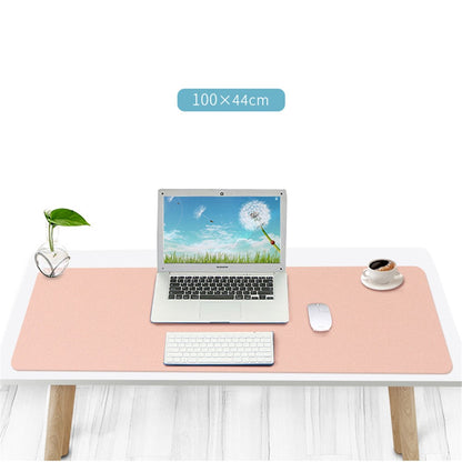 ZD02 100x44cm Double-sided Keyboard Mouse Pad Waterproof PU Leather Large Computer Desk Mat