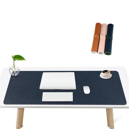ZD02 80x40cm PU Leather Large Office Computer Desk Mat Double-sided Keyboard Mouse Pad