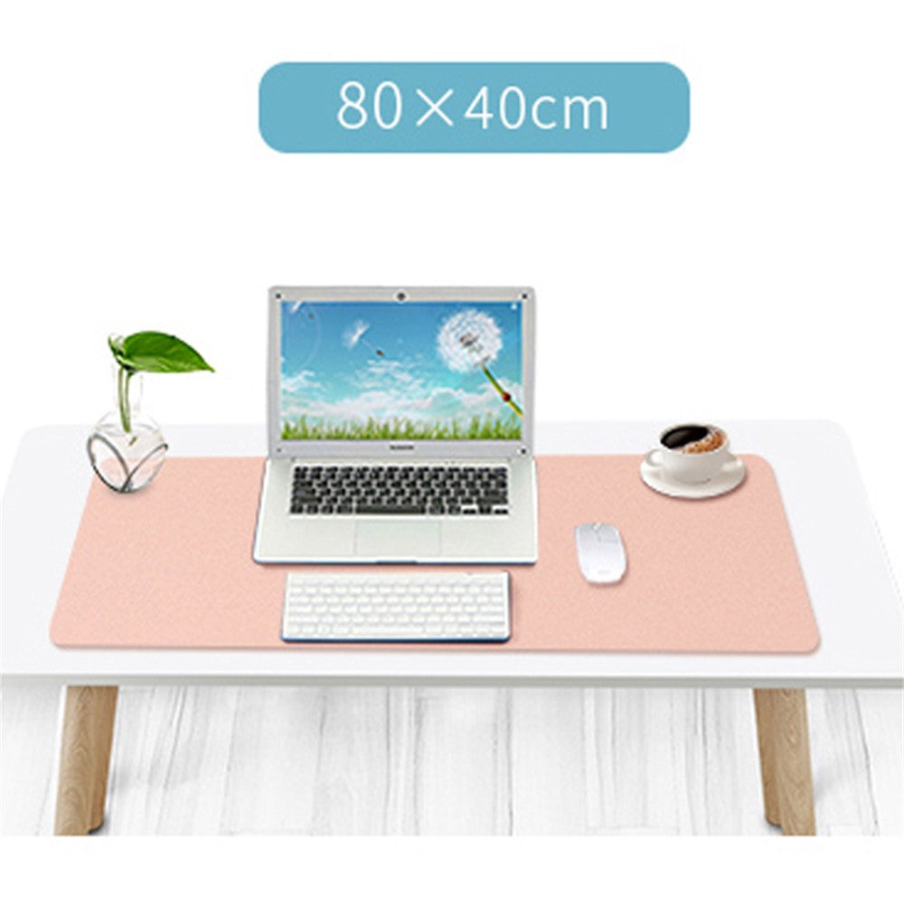 ZD02 80x40cm PU Leather Large Office Computer Desk Mat Double-sided Keyboard Mouse Pad