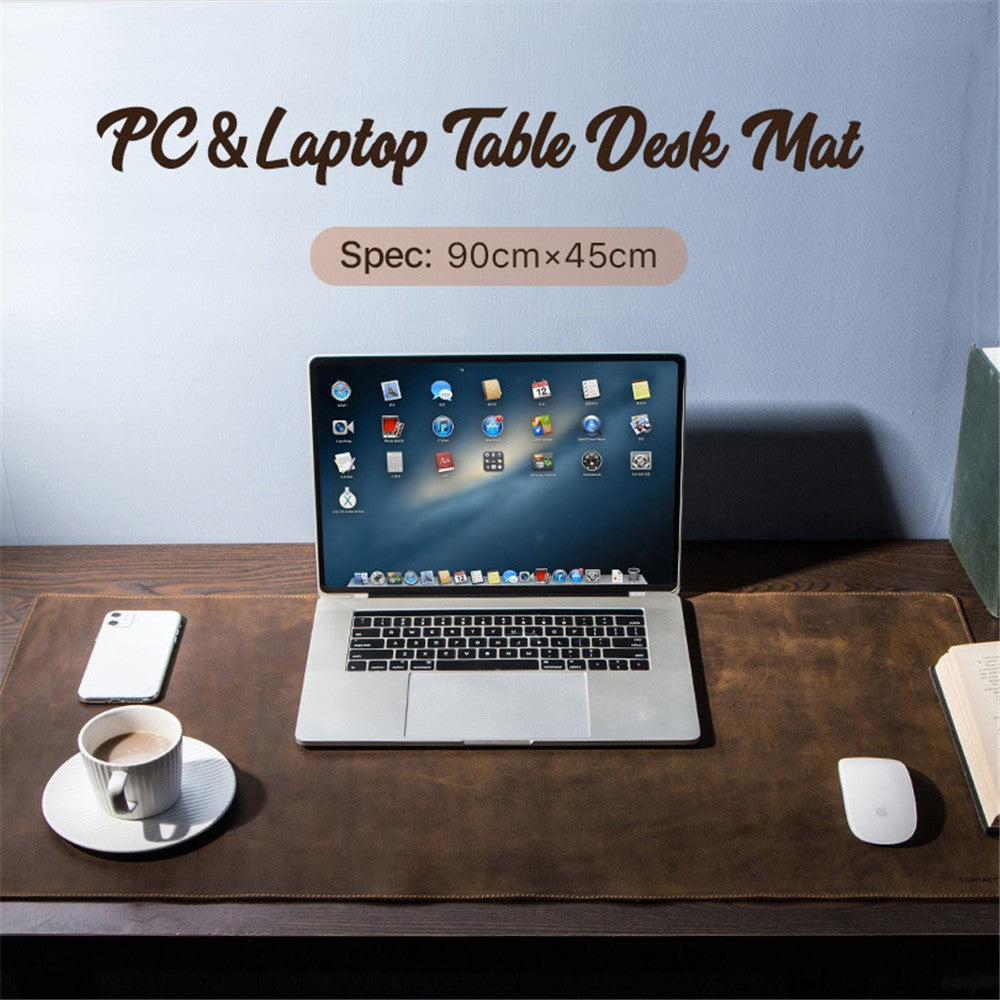 CONTACTS FAMILY 90x45cm Large Genuine Leather Mouse Pad Office Anti-slip Desk Mat Laptop Gaming Mouse Mat Keyboard Pad