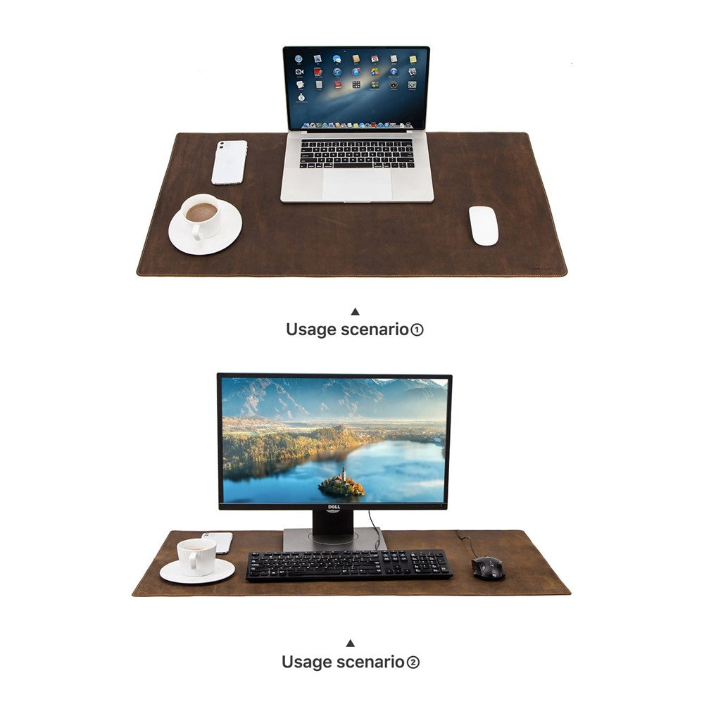 CONTACTS FAMILY 90x45cm Large Genuine Leather Mouse Pad Office Anti-slip Desk Mat Laptop Gaming Mouse Mat Keyboard Pad