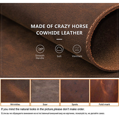 CONTACTS FAMILY Genuine Leather Mouse Pad Non-Slip Base Gaming Working Mousepad Mouse Mat, Size: 28x23cm