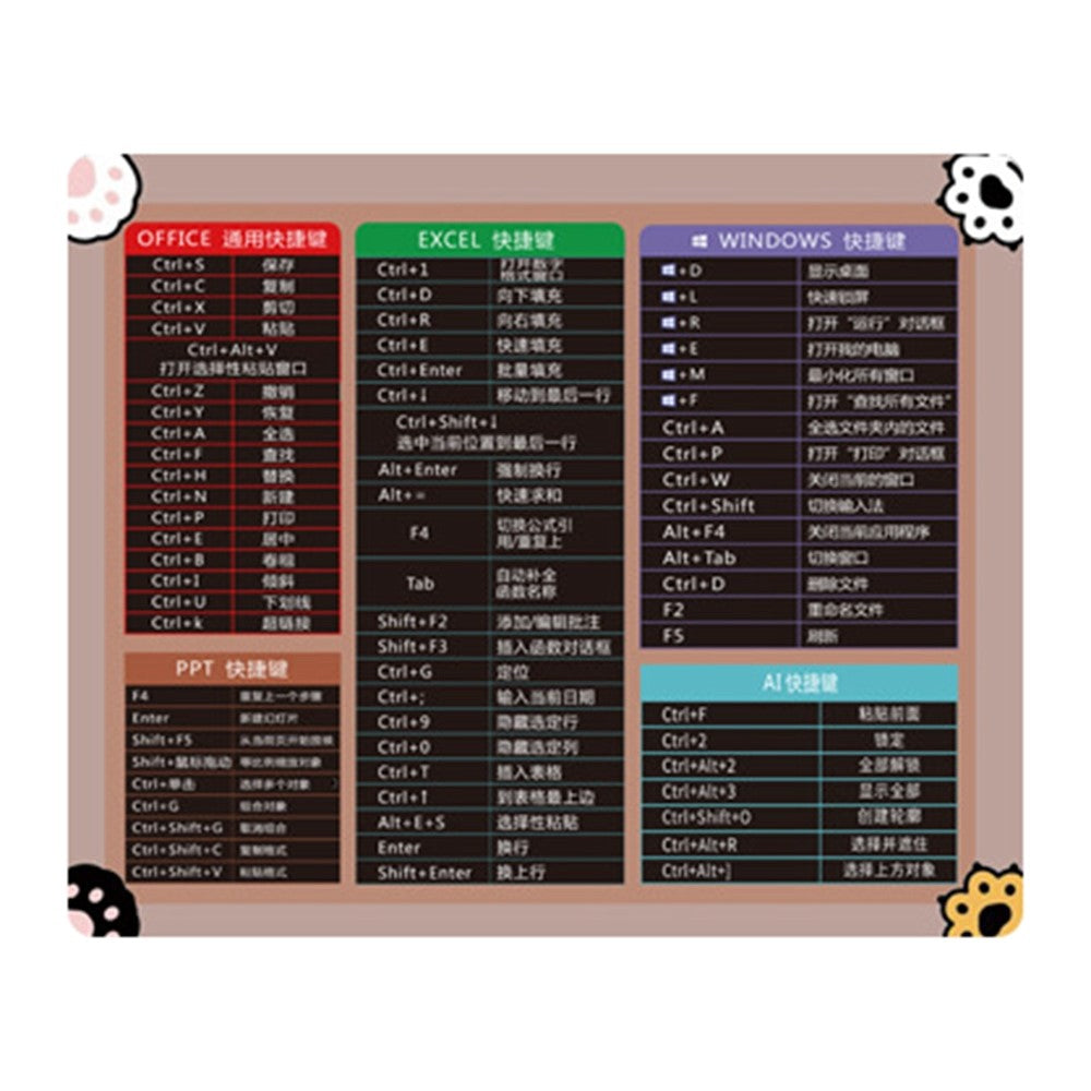 MEILEER HY1228 290x240x3mm Thicken Rubber Computer Mouse Pad Home Office Edge Overlocking Mice Mat