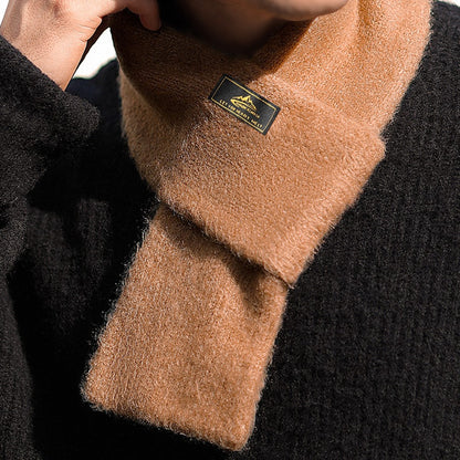 GOLOVEJOY DWJ47 77cm Retro Faux Mohair Men Winter Scarf Warm Outdoor Windproof Scarf