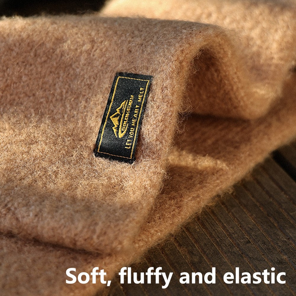 GOLOVEJOY DWJ47 77cm Retro Faux Mohair Men Winter Scarf Warm Outdoor Windproof Scarf