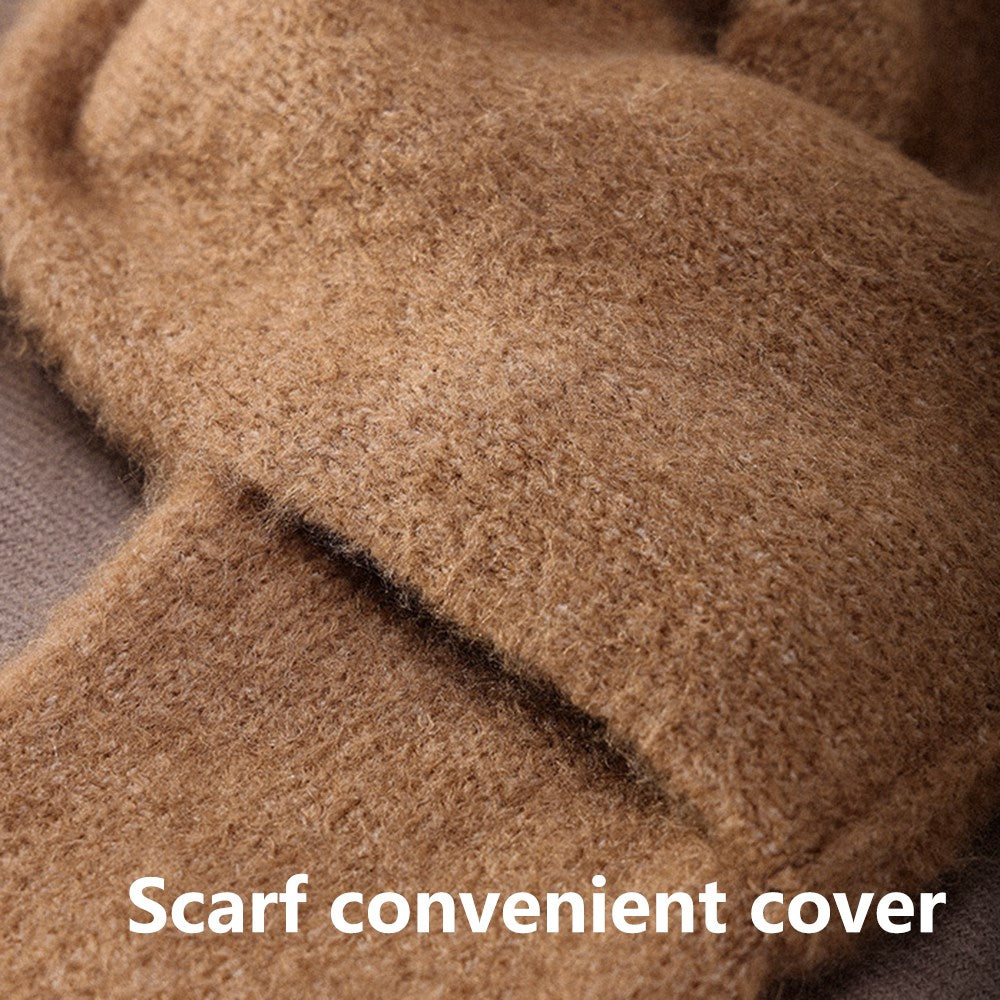 GOLOVEJOY DWJ47 77cm Retro Faux Mohair Men Winter Scarf Warm Outdoor Windproof Scarf