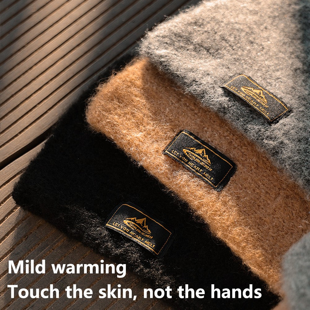 GOLOVEJOY DWJ47 77cm Retro Faux Mohair Men Winter Scarf Warm Outdoor Windproof Scarf