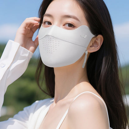 GOLOVEJOY XKZ72 UPF50+ Sun Protection Face Mask Summer Cooling Ice Silk Breathable Face Shield for Men Women