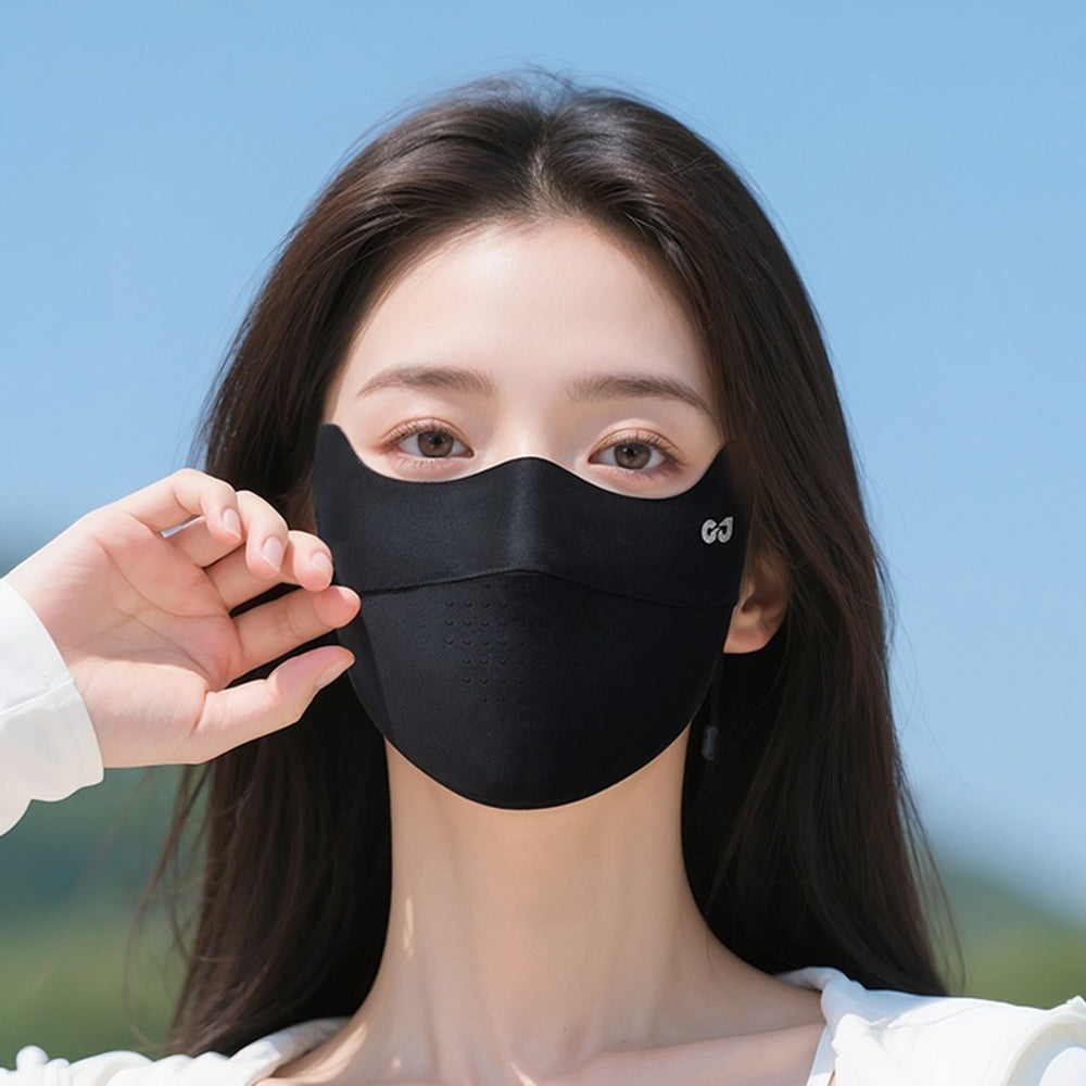 GOLOVEJOY XKZ72 UPF50+ Sun Protection Face Mask Summer Cooling Ice Silk Breathable Face Shield for Men Women