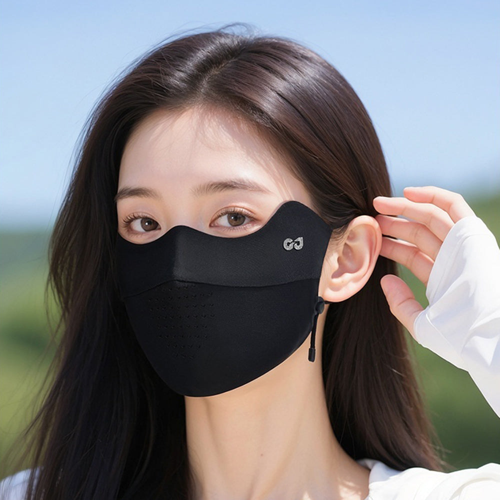 GOLOVEJOY XKZ72 UPF50+ Sun Protection Face Mask Summer Cooling Ice Silk Breathable Face Shield for Men Women